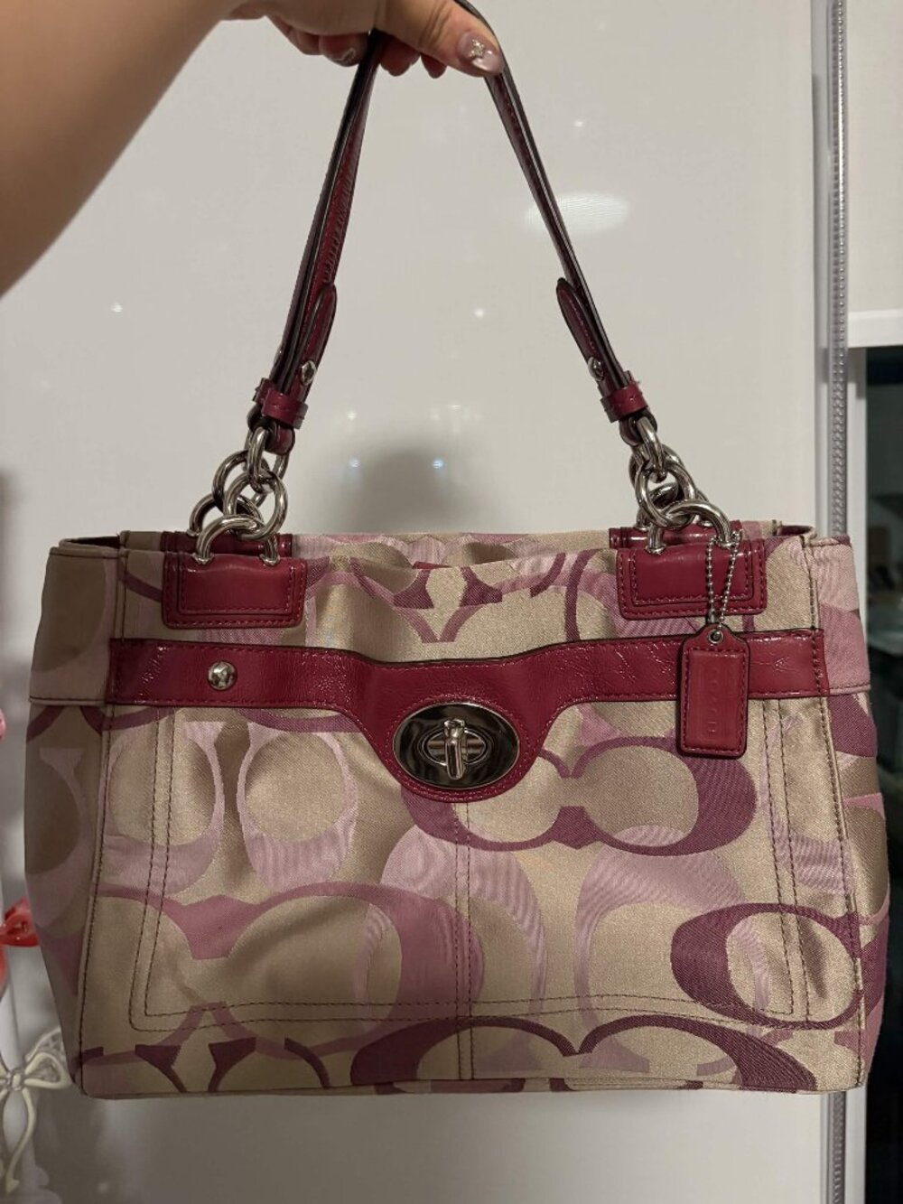 Coach Penelope Optic Signature Shoulder Bag, Y2K, Vintage style #F17140